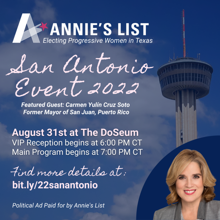 San Antonio Event 2022 Annie's List